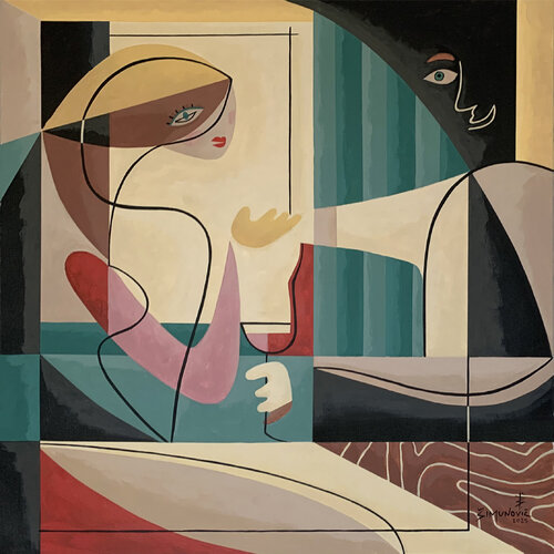 In the shadow of the window par Bernard Simunovic, Peinture en vente sur Singulart