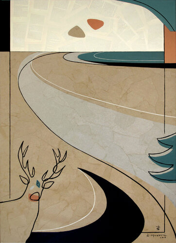 Where did the two butterflies go di Bernard Simunovic, Pittura in vendita su Singulart