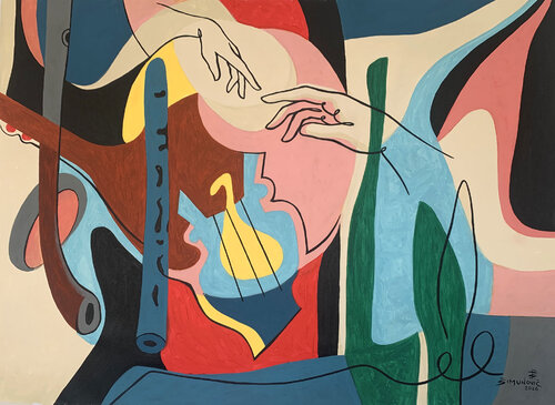 The Eighth Note van Bernard Simunovic, Schilderij te koop op Singulart