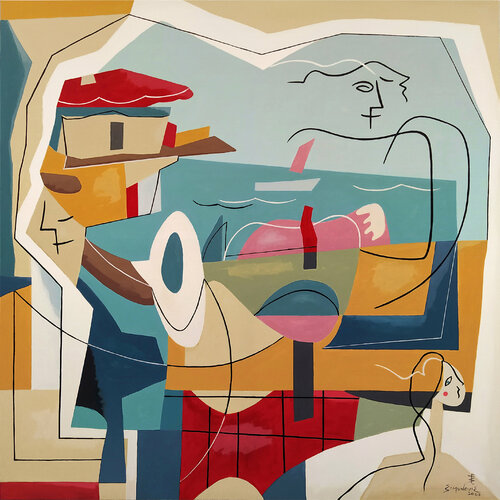 As free as the ocean van Bernard Simunovic, Schilderij te koop op Singulart