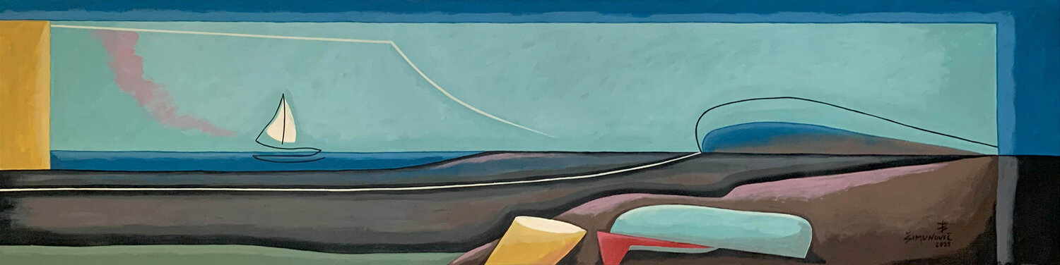 The memory of the landscape Bernard Simunovic Dipinto originale in vendita