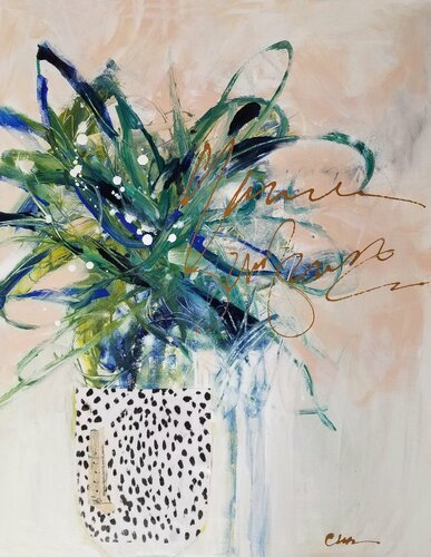 Vase of Dots by Cheryl Wilson, Painting for Sale on Singulart