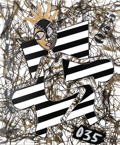 Allyson 035  (Encadrée) by RogerM, 회화 for Sale on Singulart