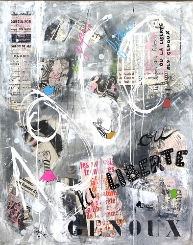 Les Jupes des Filles (Encadrée) di RogerM, Pittura in vendita su Singulart