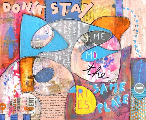 Don't stay at the same place (encadrée) by RogerM, 회화 for Sale on Singulart