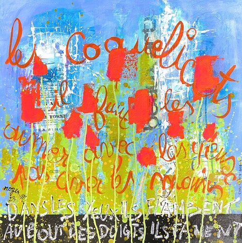 Les Coquelicots van RogerM, Schilderij te koop op Singulart