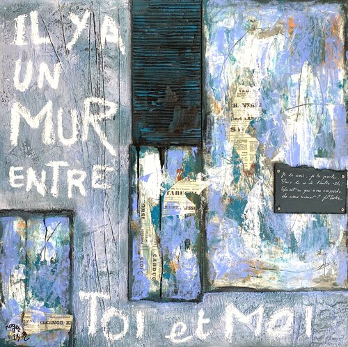 Le Mur entre Toi et Moi by RogerM, 회화 for Sale on Singulart