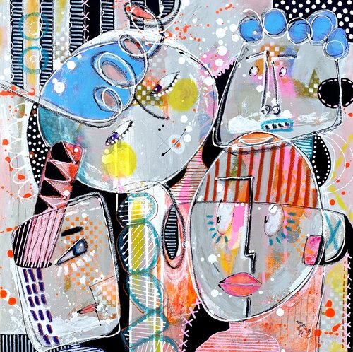 オイルパステル絵画販売 : 現代オイルパステル絵画をオンライン