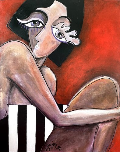 Léonne by RogerM, 회화 for Sale on Singulart