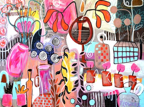 Fleurs du Monde by RogerM, 회화 for Sale on Singulart