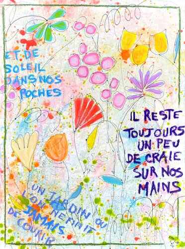 Un peu de Craie sur nos Mains by RogerM, 회화 for Sale on Singulart