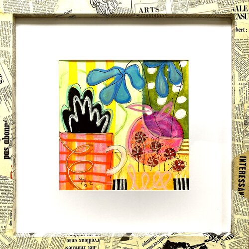 Carré Fleuri by RogerM, 회화 for Sale on Singulart