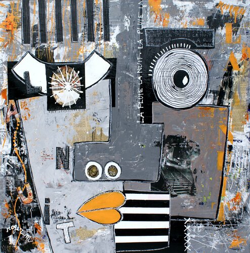 La Pluie, La Nuit by RogerM, 회화 for Sale on Singulart