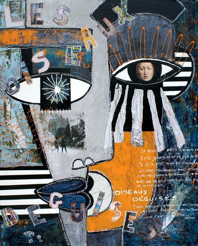 Les Oiseaux Déguisés by RogerM, 회화 for Sale on Singulart