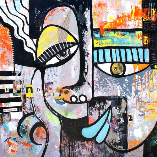 Le Rendez-vous by RogerM, 회화 for Sale on Singulart