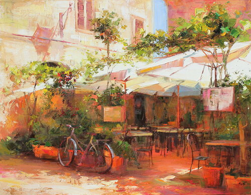 Pienza van Éva Szakács, Schilderij te koop op Singulart
