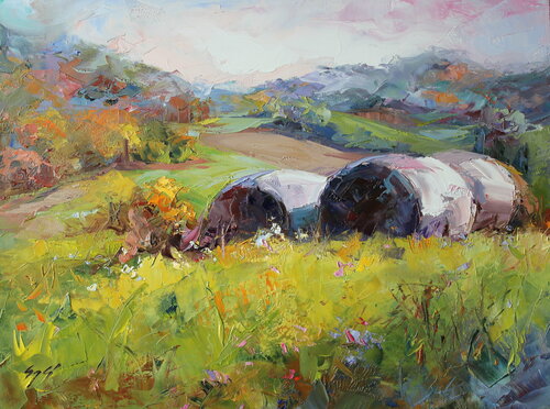 Straw bales in the Bakony Éva Szakács