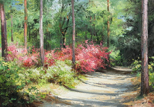 Spring in Jeli par Éva Szakács, Peinture en vente sur Singulart