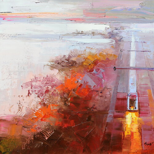 Sunset di Éva Szakács, Pittura in vendita su Singulart