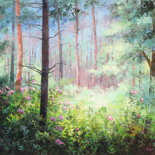 Colors in the arboretum von Éva Szakács, Malerei kaufen auf Singulart