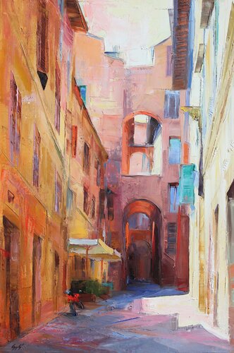 Colors in Siena van Éva Szakács, Schilderij te koop op Singulart