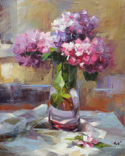 Hydrangeas von Éva Szakács, Malerei kaufen auf Singulart