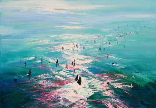 Silver Avenue di Éva Szakács, Pittura in vendita su Singulart
