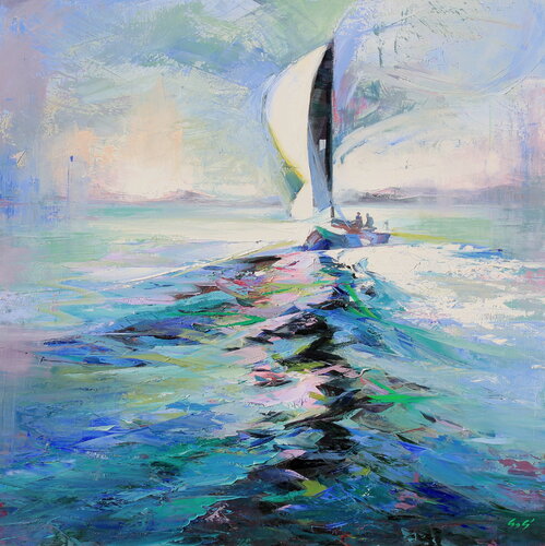 Black to white par Éva Szakács, Peinture en vente sur Singulart