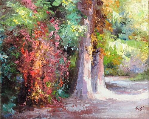 Autumn colors par Éva Szakács, Peinture en vente sur Singulart