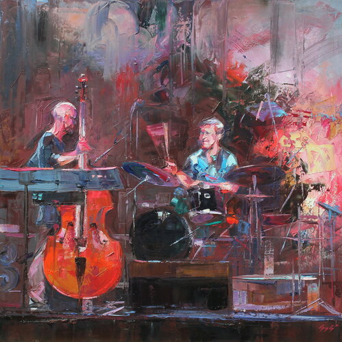 Jazz von Éva Szakács, Malerei kaufen auf Singulart