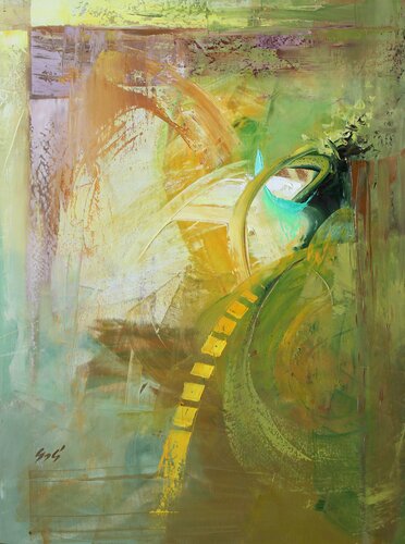 Shaman di Éva Szakács, Pittura in vendita su Singulart