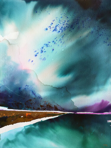 Emerald Sea van Joanna Pilarczyk, Werk op papier te koop op Singulart