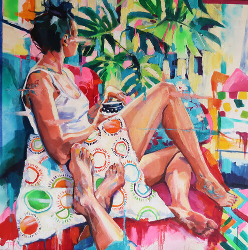 The Sky is so blue today van Joanna Pilarczyk, Schilderij te koop op Singulart