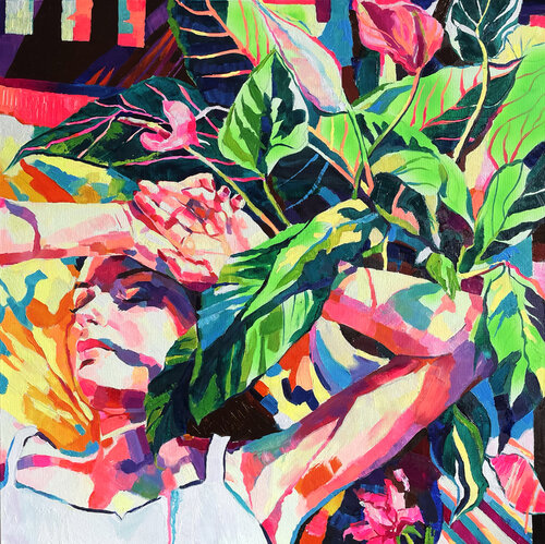 Hot Pink van Joanna Pilarczyk, Schilderij te koop op Singulart