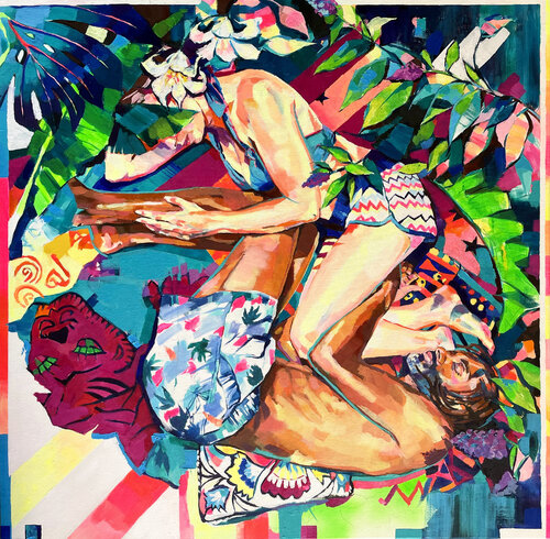 In Garden of Eden van Joanna Pilarczyk, Schilderij te koop op Singulart