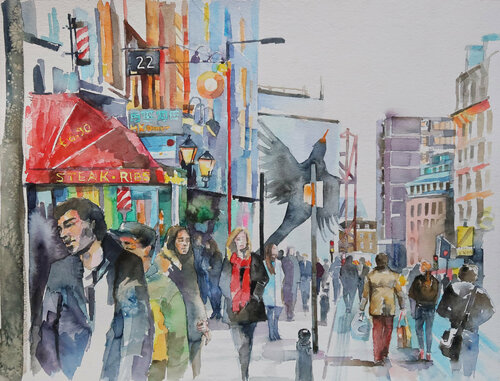 in the city by Joanna Pilarczyk, 소묘 for Sale on Singulart