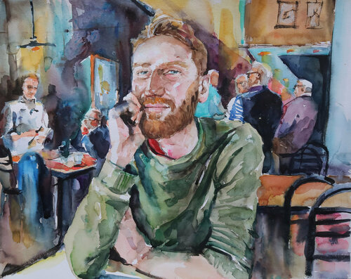 At the cafe in Bilbao Joanna Pilarczyk