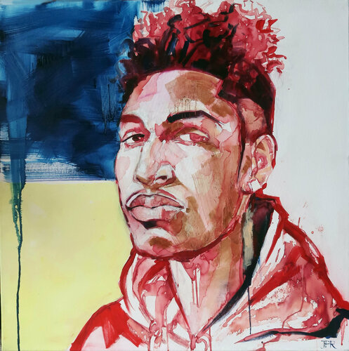 Portrait of Edson van Joanna Pilarczyk, Schilderij te koop op Singulart