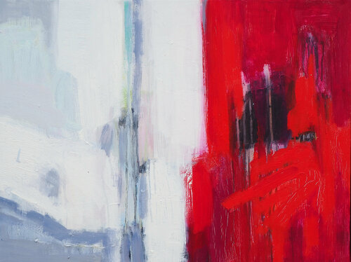 white red abstract Hasso Heybrock