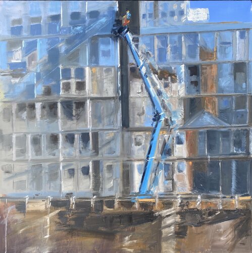 BPS Men At Work van Karin Moorhouse, Schilderij te koop op Singulart