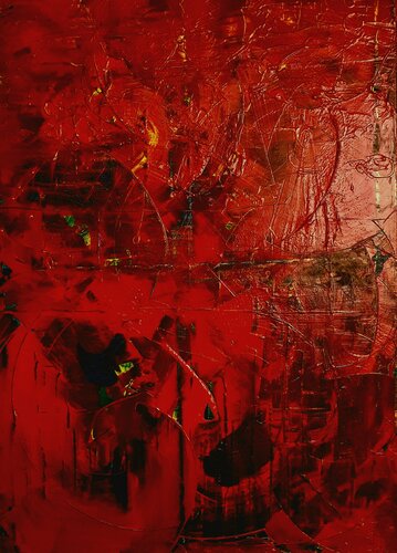 Flammes amarantes van jeanine FITOU VALENS, Schilderij te koop op Singulart