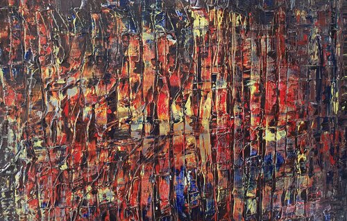 FEUX D'ARTIFICE by jeanine FITOU VALENS, Painting for Sale on Singulart