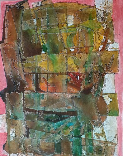 Abstraction Rose by jeanine FITOU VALENS, 종이 for Sale on Singulart