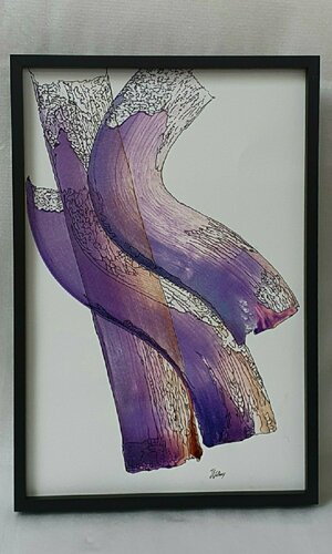 Abstraction mauve by jeanine FITOU VALENS, 소묘 for Sale on Singulart