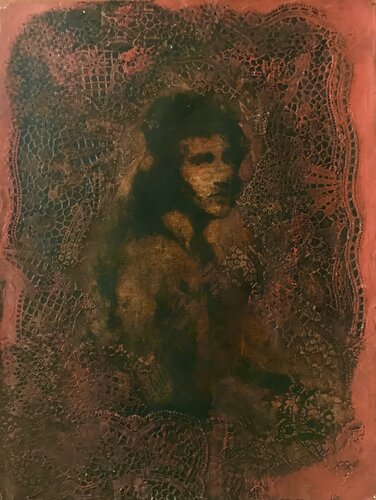 Self portrait with hat no.2 von Tomas Watson, Druck kaufen auf Singulart