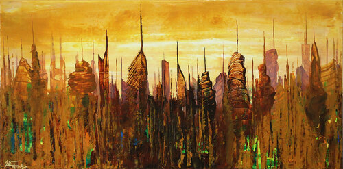 Wüstenmetropole I di Andreas Garbe, Pittura in vendita su Singulart