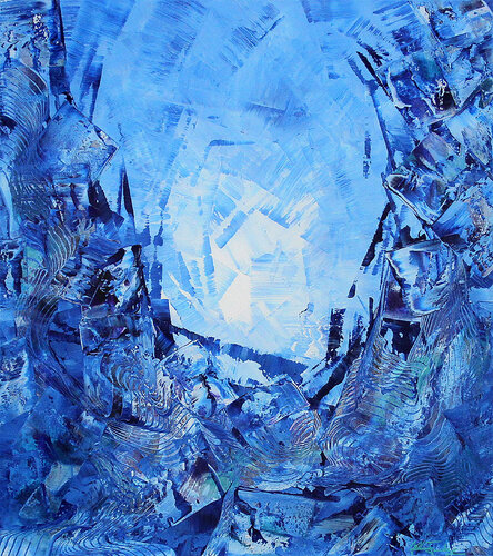 Sonne im Unterwassercanyon IV di Andreas Garbe, Pittura in vendita su Singulart