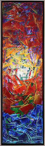 Wie tanzendes Feuer auf dem Wasser III di Andreas Garbe, Pittura in vendita su Singulart