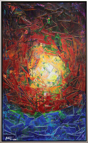 Wie tanzendes Feuer auf dem Wasser IV di Andreas Garbe, Pittura in vendita su Singulart