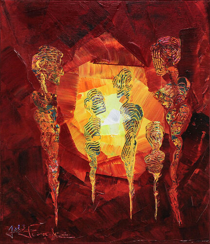 Mystic People V van Andreas Garbe, Schilderij te koop op Singulart